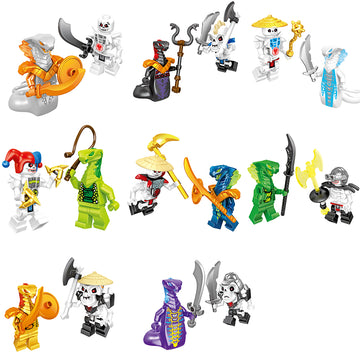 Nịnago Master of Spinjitzu Brick Minifigure Custom Set